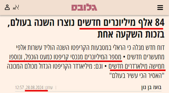 קרנות הגידות שמות כסף בביטקוין